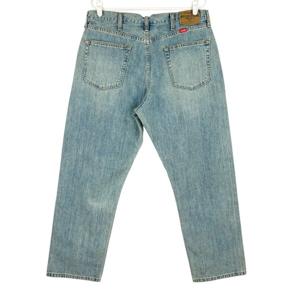 Wrangler Men's Premium Denim Relaxed Fit Blue Denim Jeans 36x29 Straight Leg NWT - Picture 2 of 11